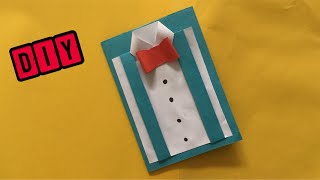 ★ DIY VADERDAG KAART MAKEN ★ VERJAARDAGSKAART MAKEN ★ VADERDAG KNUTSELEN [upl. by Anialram720]