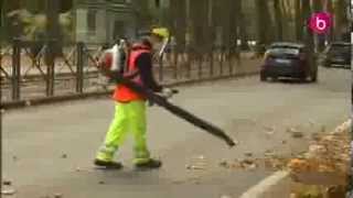 Ramassage des feuilles et branches après la tempête [upl. by Airemahs]