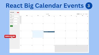 React Big Calendar Crud App  Add Update Delete Event Part 3 [upl. by Eiwoh]