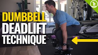 Dumbbell Deadlift Technique – Perfect Form Video Tutorial Guide [upl. by Dagall]