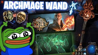 CRAFTING A WAND FOR MY ICE NOVA ARCHMAGE HIEROPHANT Path of Exile 325 Settlers [upl. by Apollo]