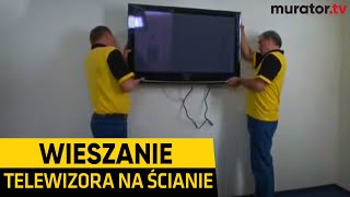 Wieszanie telewizora na ścianie  krok po kroku  DOMOWE SOS [upl. by Reteip997]