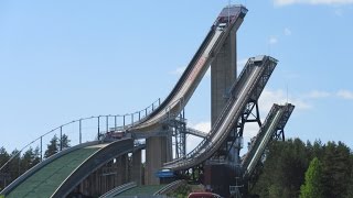 Finnland die Sprungschanzen in Lahti Schanzenanlage Salpausselkä Skisprungschanze Lahti Sky Jump [upl. by Roselyn]