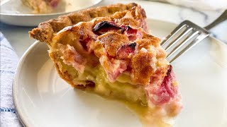 Rhubarb Custard Pie Recipe [upl. by Ikik]