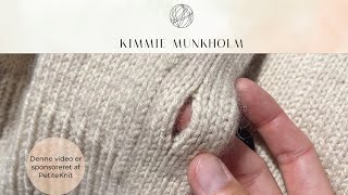 Champagne Cardigan  PetiteKnits Knaphuller i dobbeltstrik [upl. by Tlevesor]