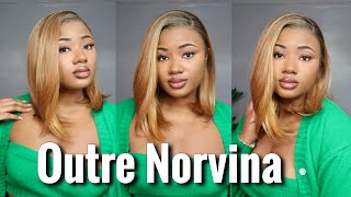 52 Human Hair Blend Outre Norvina Wig  Melted HD Lace Wig Install [upl. by Candida]