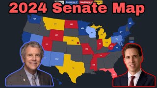 2024 Senate Map Prediction September 2024 [upl. by Eletnahc]