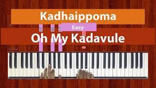 How To Play quotKadhaippomaquot Easy from Oh My Kadavule  Bollypiano Tutorial [upl. by Gunter]