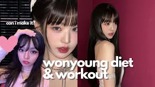 trying the WONYOUNG diet and exercise for a week 🎀 diet vlog pilates [upl. by Utter]