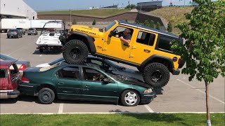 Jeep JL Wrangler Crushing some cars 37” Trepadors 2” Mopar Lift JLU Rubicon Method wheels 106 [upl. by Barolet]