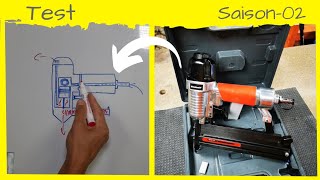 TEST CLOUEUSE  AGRAFFEUSE PNEUMATIQUE Einhell DTA 252 [upl. by Rowena]