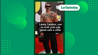 Premios Juventud 2024 Lenny Tavárez con su look pide a la gente salir a votar  La Opinión [upl. by Eetak]