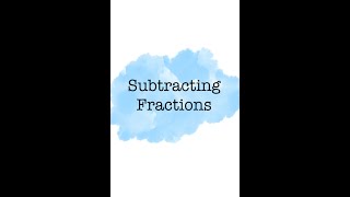 Subtracting Fractions Easy Method [upl. by Sirred]