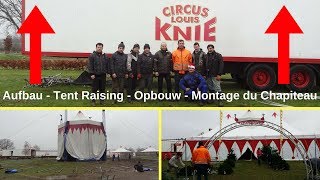 Build up Winter Circus Louis Knie  Aufbau  Montage  Montaggio [upl. by Eylk]