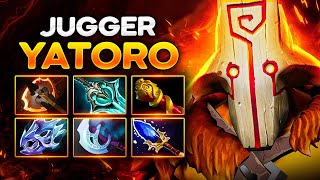 Идеальный Джаггер 735C от Яторо нереальная скорость атаки — Juggernaut Yatoro Dota 2 [upl. by Ymmit]