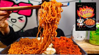 NEW SPICY FIRE NOODLES  FIRE FRIED RICE  FIRE DUMPLINGS l MUKBANG [upl. by Atinna]