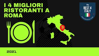 Classifica dei 4 migliori ristoranti di Roma [upl. by Horwath]