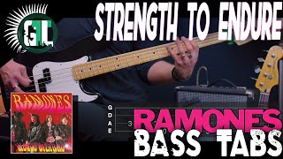 The Ramones  Strength To Endure  Bass Cover With Tabs in the Video [upl. by Newel711]