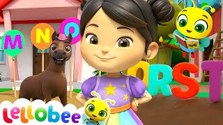 ABC song  Learn  Lellobee 🐝  Nursery Rhymes [upl. by Ayekel]