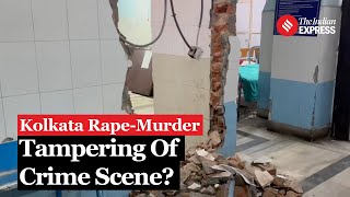 Kolkata Doctors RapeMurder Case Renovation Work Near crime Scene Sparks Tampering Allegations [upl. by Leahcimed]