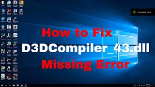 How to Fix D3DCompiler43dll Missing Error Windows 10 GTA 5 [upl. by Dlopoel]