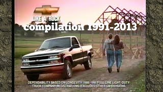 Chevy Silverado Commercial like a rock compilation 19912013 [upl. by Aketahs]