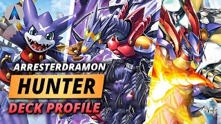 TOP TIER BUDGET Arresterdramon Hunter Deck Profile amp Combo Guide  Digimon Card Game BT12 Format [upl. by Zeuqcaj852]