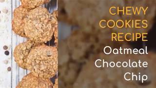 Chewy Cookies Recipe Oatmeal Chocolate Chip [upl. by Trabue619]