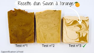 Savon à lorange saponification a froid [upl. by Ahcatan]