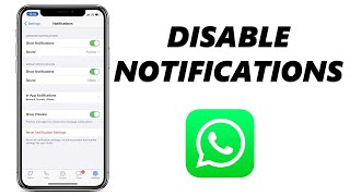 How To Disable WhatsApp Notifications on iPhone  iPad [upl. by Leroi163]