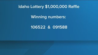 Idaho Lottery announces 2023s 1000000 Raffle winning numbers [upl. by Eiralc110]