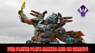 PUB PLAYER FINALLY PLAYS RANKED AND IS PLAYING GIBBY Apex Legends [upl. by Yemar312]