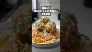 The real deal homemade SPAGHETTI amp MEATBALLS Simple hearty and packed with flavor🍝🔥 homemade [upl. by Schott196]