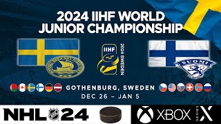 WJC 2024  28  Group A  Sweden vs Finland [upl. by Merrill]