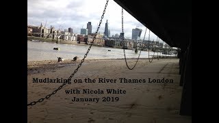 Mudlarking on the River Thames London  searching for treasures in the Thames mud [upl. by Manouch]