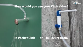 Click Valve  a new type of valve in Pocket Sink and Pocket Bath [upl. by Colvin]