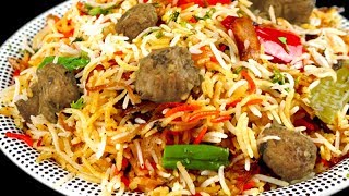 वेज बिरयानी बनाने का ये तरीका देख के कहेंगे की पहले क्यों नहीं पता था  Soya Veg Biryani Hyderabadi [upl. by Surad]