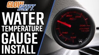 Installation  GlowShift 7 Color Series Water Temp Gauges for Cars and Trucks [upl. by Suirred]