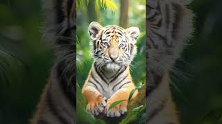 AI Stock Tiger Cub ai stockvideo tigercubs tiger wildlife video shorts tigers animal free [upl. by Oaoj681]