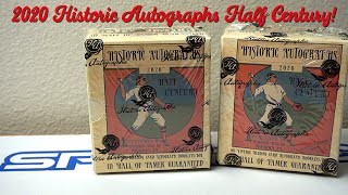 2020 Historic Autographs Half Century 2 Box Break Vintage book cards with cut autographs [upl. by Aicilev]