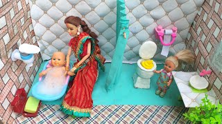 Barbie Doll All Day Routine In Indian VillagePinky Ki Kahani Part 409Barbie Ki Hindi Kahani [upl. by Aerehs]