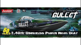 Joysway 8301V4 Bullet V4 740mm Brushless Deep V Boat Top Speed 60kmh [upl. by Reena]