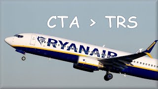 Ryanair flight from Catania Fontanarossa to Trieste [upl. by Eivad752]