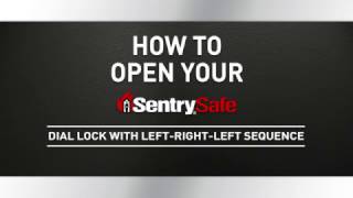 How to Open a Sentry®Safe Combination Dial Fire Safe with LeftRightLeft Sequence [upl. by Ekihc]