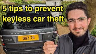 5 top tips to STOP keyless car theft protect your Range Rover [upl. by Geoff]