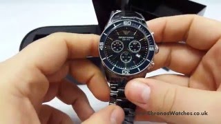 Take A Look At The Emporio Armani AR1429 Watch Chronos Watches UnBoxing Video [upl. by Liarret]