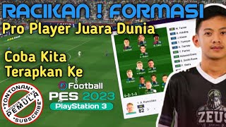 Formasi Pro Player juara dunia  Arsenal PES E FOOTBALL 23 PS3 [upl. by Germayne295]