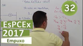 EsPCEx 2017 Física  Questão 32 Empuxo [upl. by Nylac]