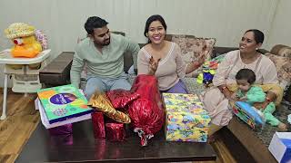 Abhir first birthday GIFT UNBOXING VLOG  monikavlogs75D [upl. by Ailin458]