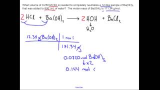 Neutralization Reaction Chemistry Sample Problem [upl. by Ardek]